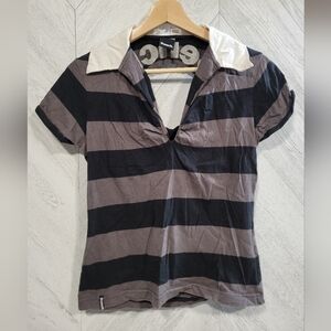 *3 FOR $30* Bench Striped Black and Brown Women's Top